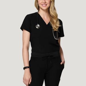 Women's Black V-Neck Top